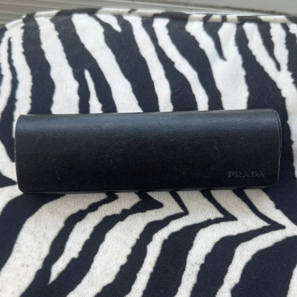 Prada Magnetic Closure Eyeglass Case Black